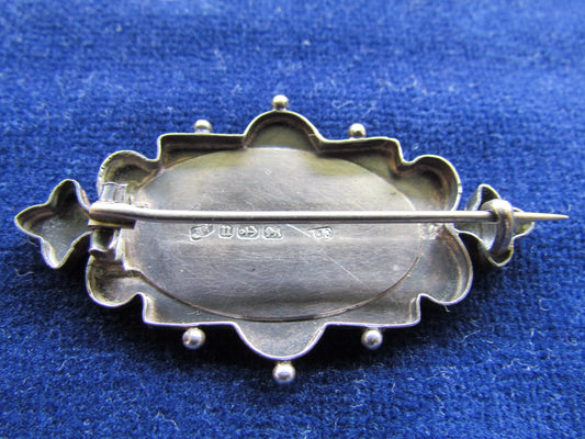 Silver Brooch Depicting A Floral Theme Hallmarked Birmingham 1887