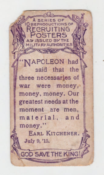 Another Call Cigarette Card Recruiting Posters Series