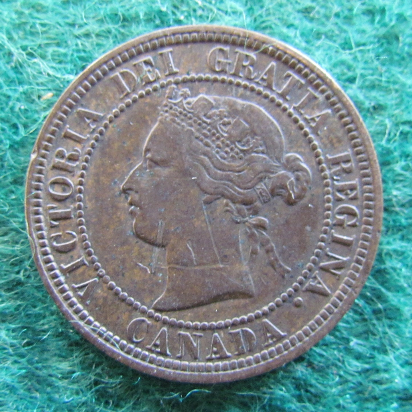 Canada 1876 H 1 Cent Queen Victoria Coin