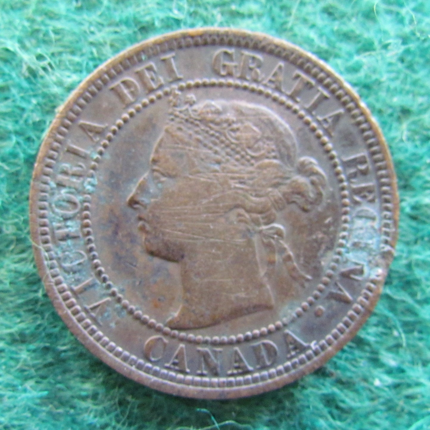 Canada 1882 H 1 Cent Queen Victoria Coin