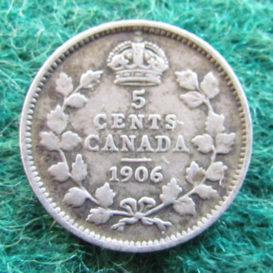 Canada 1906 5 Cent King Edward VII Coin