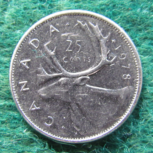 Canada 1978 25 Cent Queen Elizabeth II Coin - Circulated