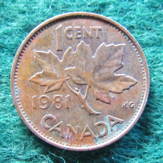 Canada 1981 1 Cent Queen Elizabeth II Coin - Circulated