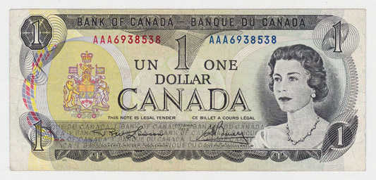 Canada 1973 1 Dollar Banknote Queen Elizabeth II AAA Series - Circulated