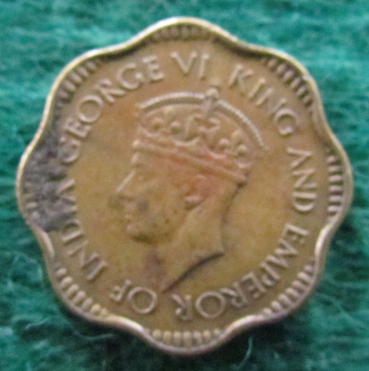 Ceylon 1944 2 Cent Coin - Circulated