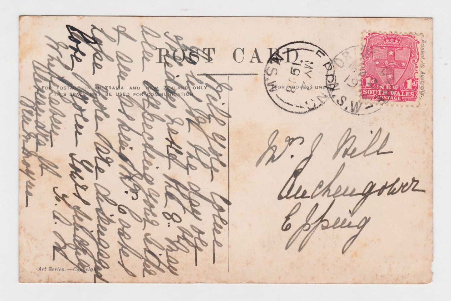 Circular Quay Sydney Australia Postmarked 1908