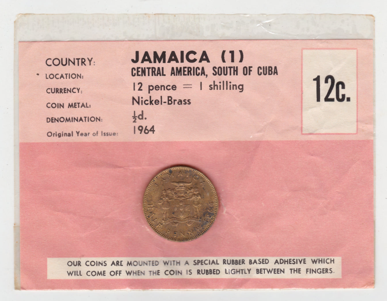 Jamaca 1964 1/2 Half Penny Coin