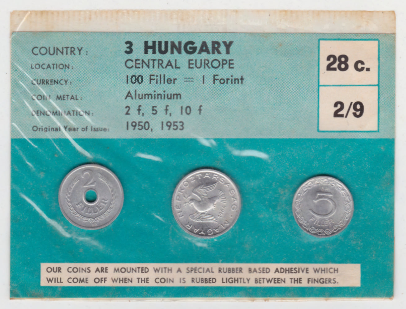 Hungary 2 Filler 5 Filler 10 Filler Coins