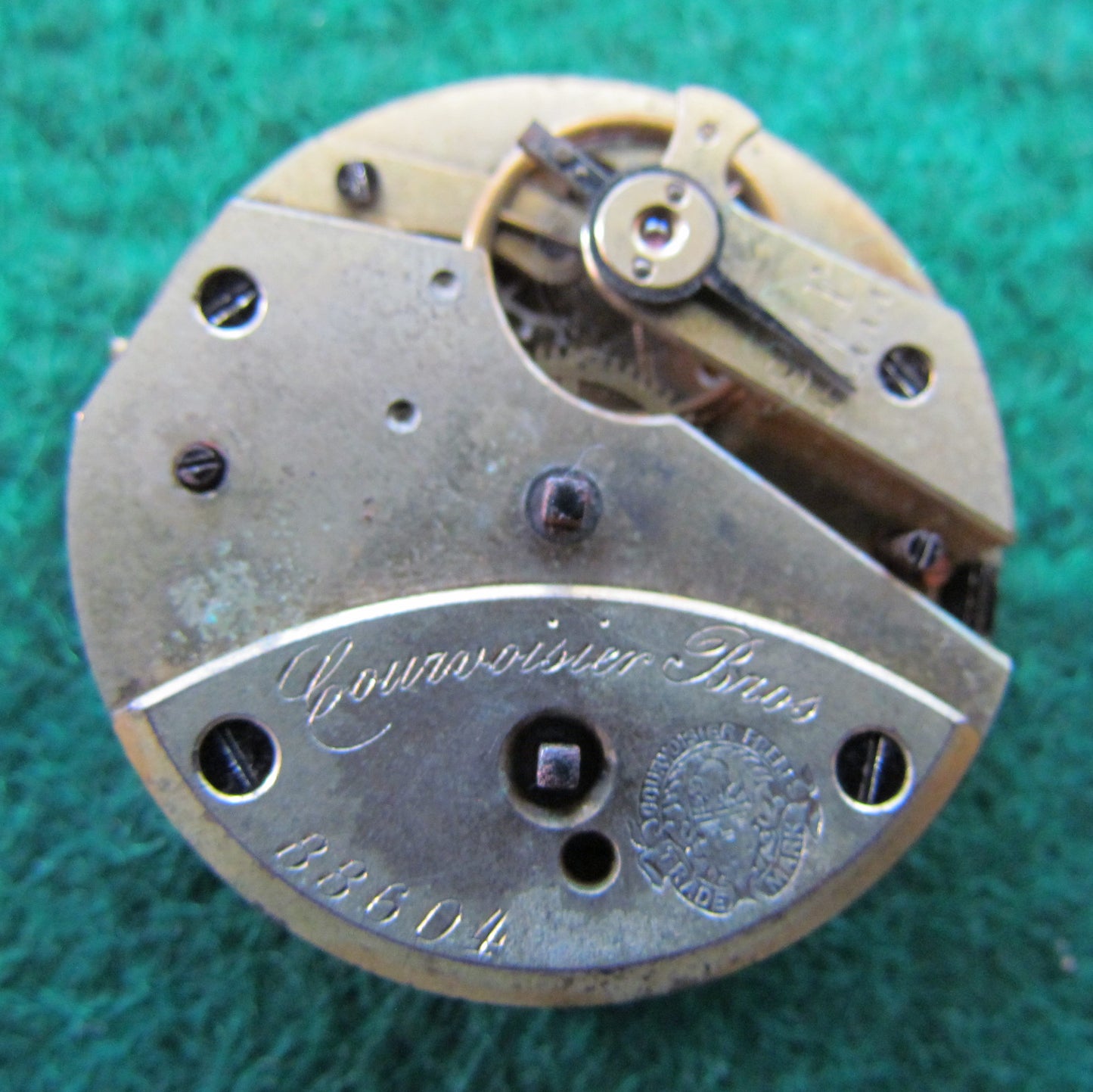 Courviosier Brothers Partial Key Wind Watch Movement 31.1mm