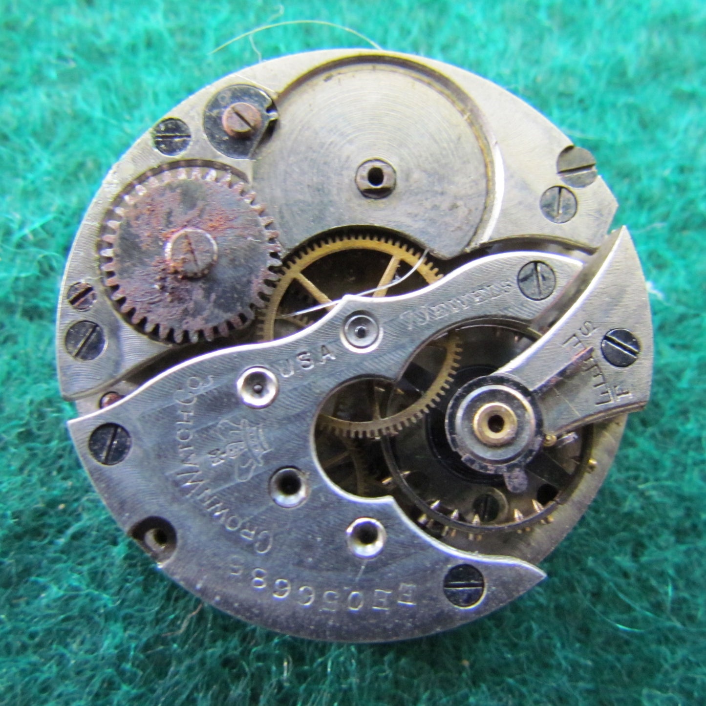 Crown Watch Co Partial Watch Movement 27.7mm