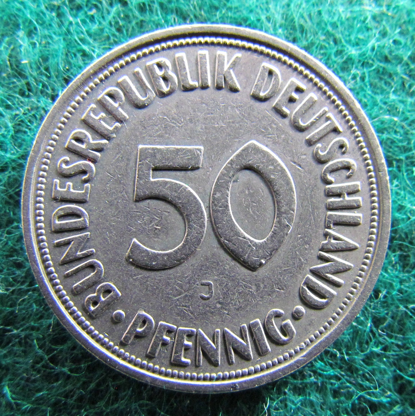 Germany 1950 J 50 Pfennig Coin - Circulated