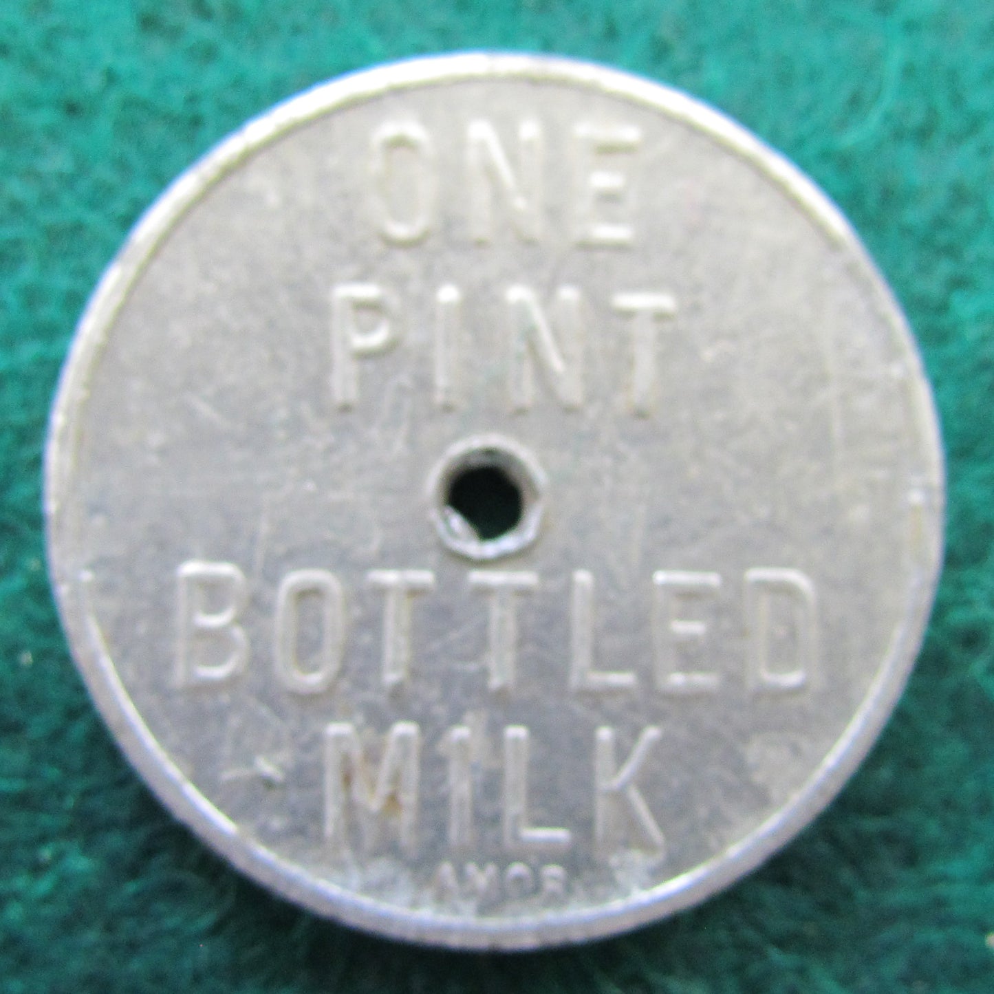 Dairy Farmers Canterbury Round Aluminium Milk Token