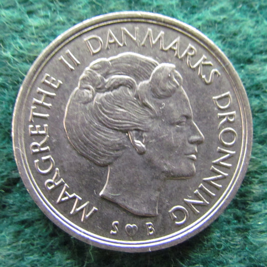 Denmark 1976 1 Krone Coin Queen Margrethe II