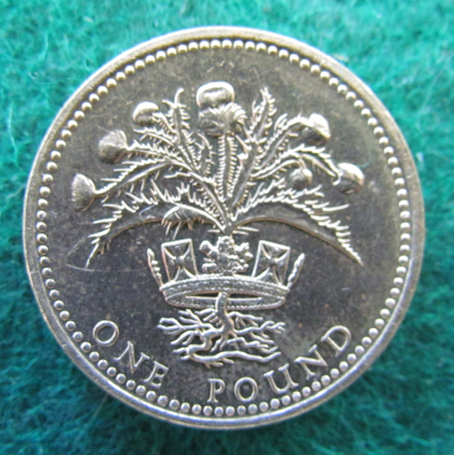 GB British UK English 1989 1 Pound Queen Elizabeth Coin