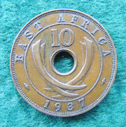 East Africa 1937 10 Cent King George VI Coin - Circulated