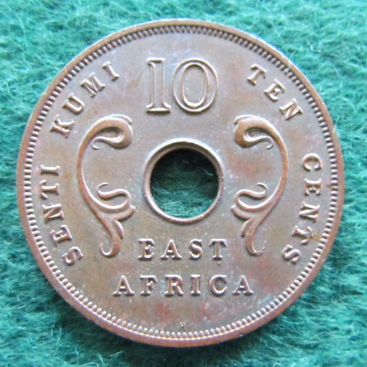 East Africa 1964 10 Cent Queen Elizabeth II Coin - Circulated