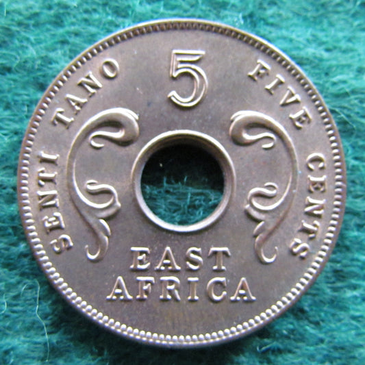 East Africa 1964 5 Cent Queen Elizabeth II Coin - Circulated