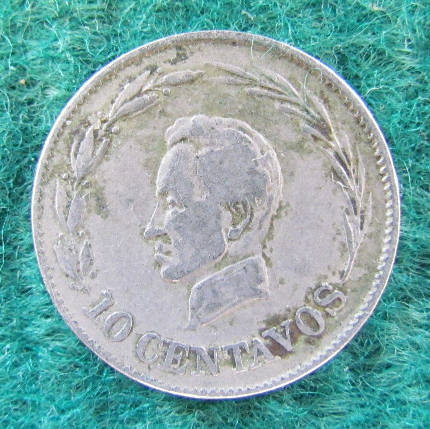 Ecuador 1924 10 Centavos Coin - Circulated
