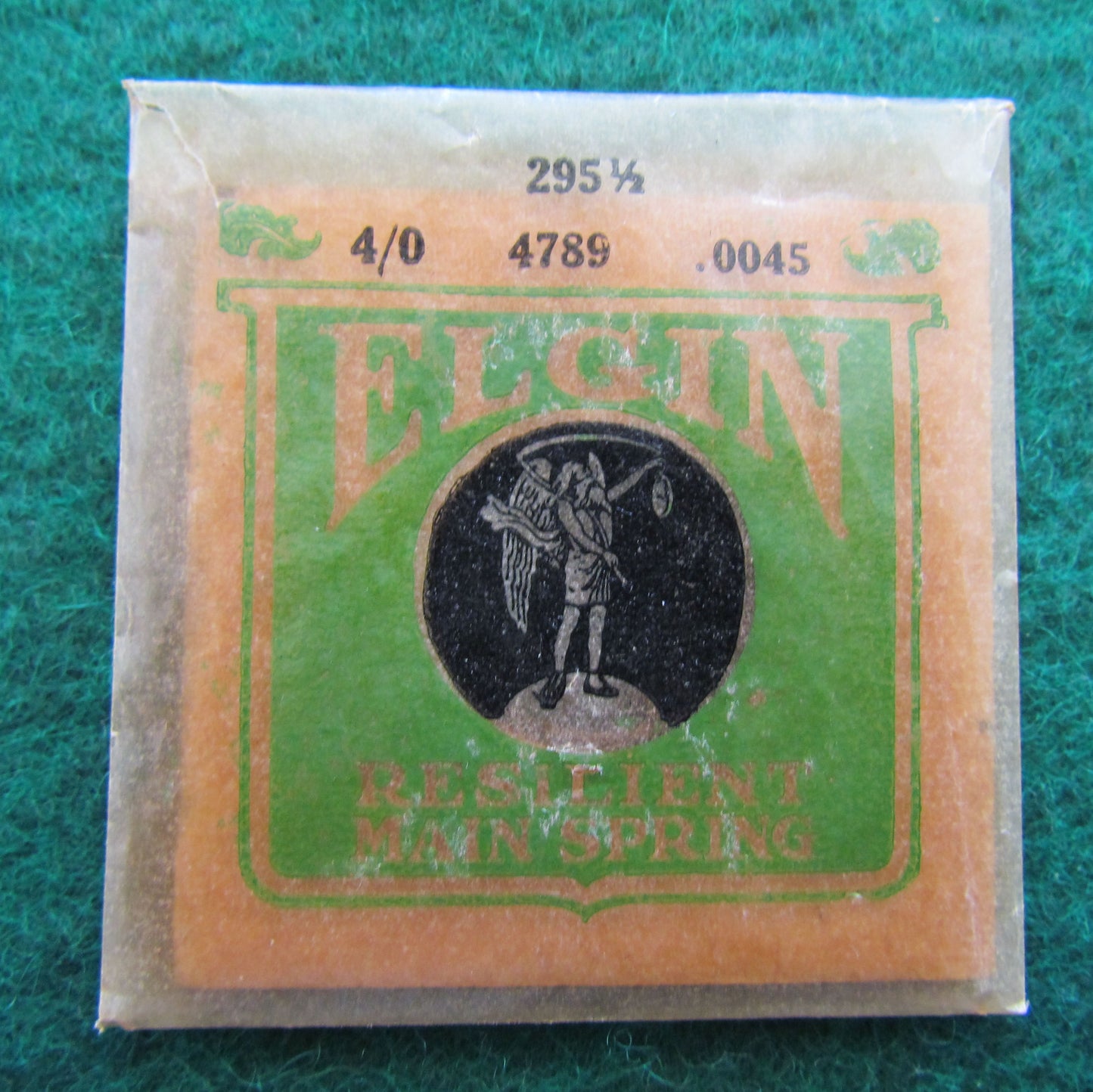 Elgin Resilient Mainspring 4/0 4789 .0045 295 1/2 .114mm Genuine Unused Old Stock