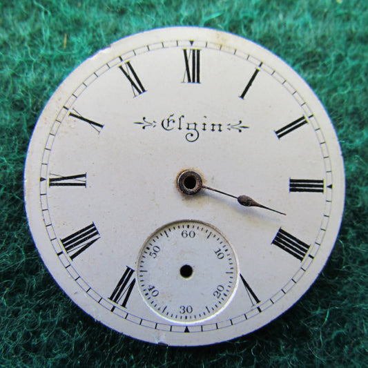 Elgin Enamelled Watch Dial With Roman Numerals 28.4mm Diameter