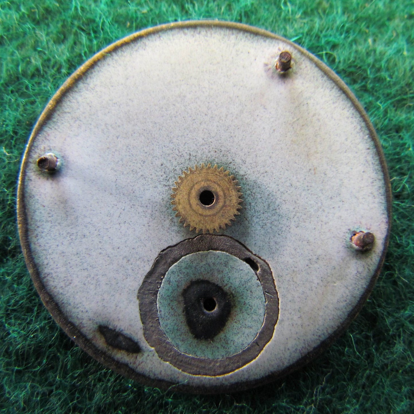Elgin Enamelled Watch Dial With Roman Numerals 28.4mm Diameter