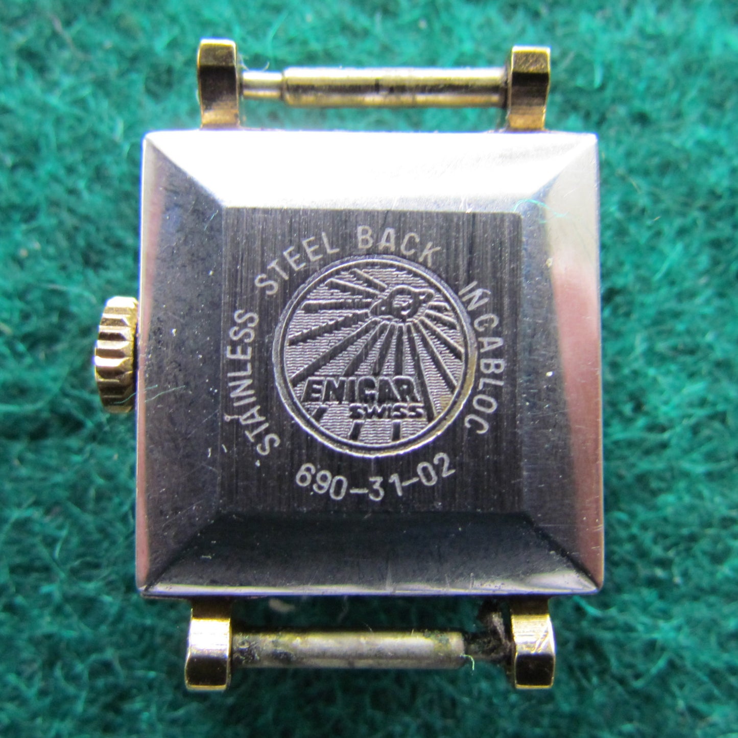 Enicar Gold Plated Star Jewels Swiss Ladies Crown Wind Wristwatch 690-31-02