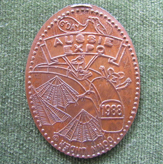 Aussie World Expo 1988 Pressed Onto A 1938 Penny Token