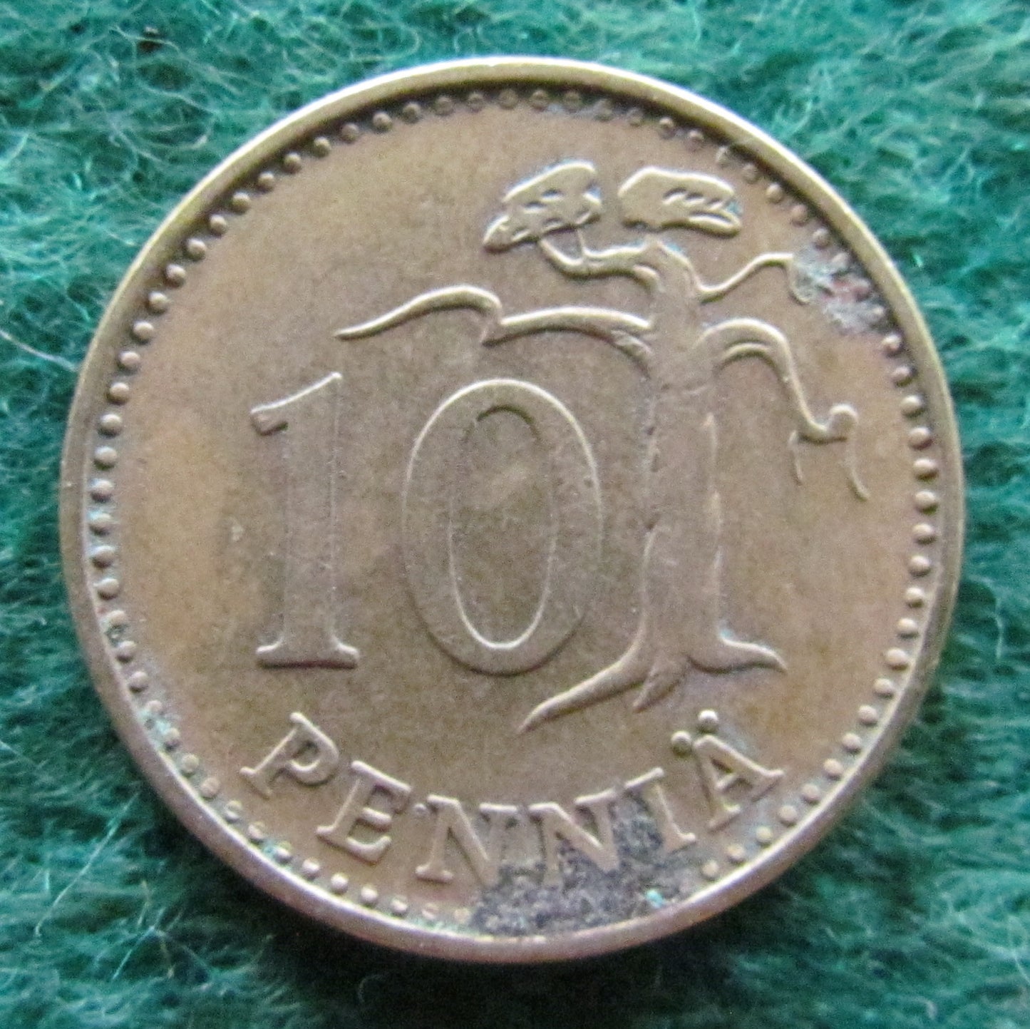Suomen Tasavalta Finland 1968 10 Pennia Coin - Circulated