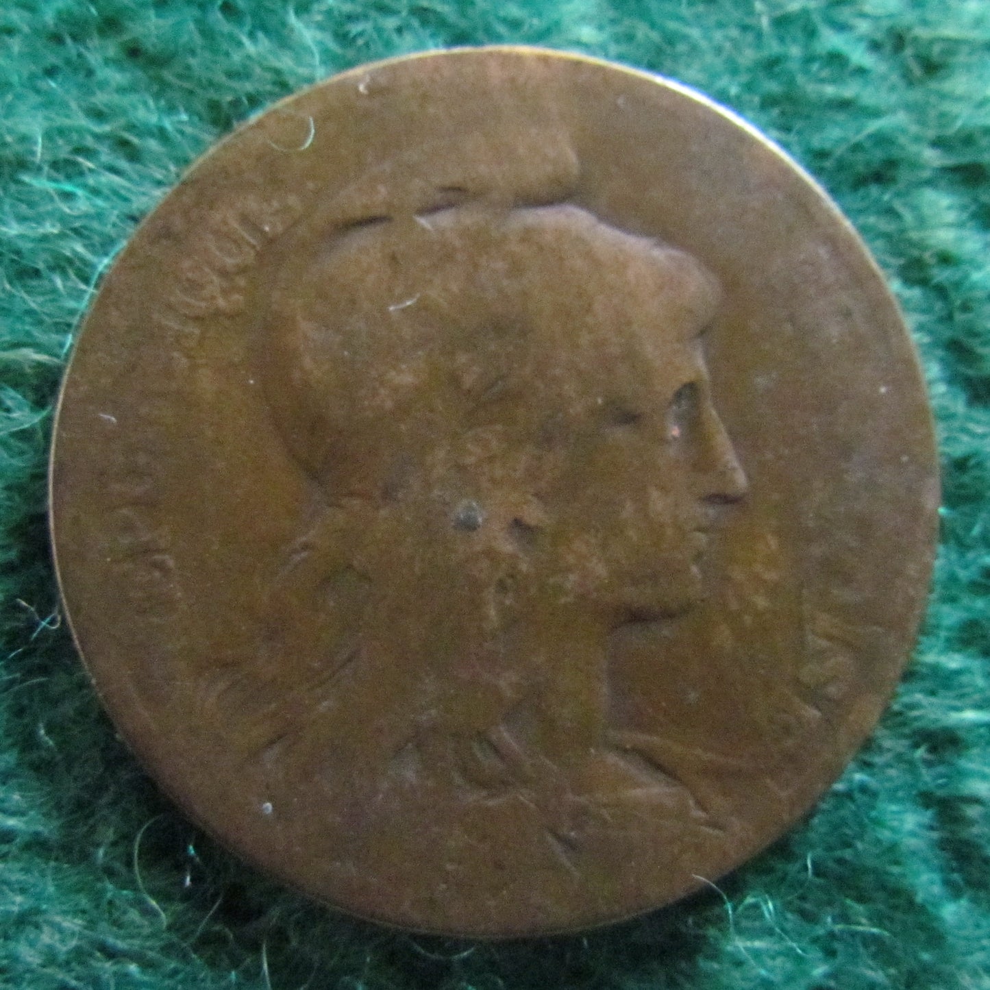 French 1900 5 Centimes Coin - Error Coin 1 In 1900 Missing