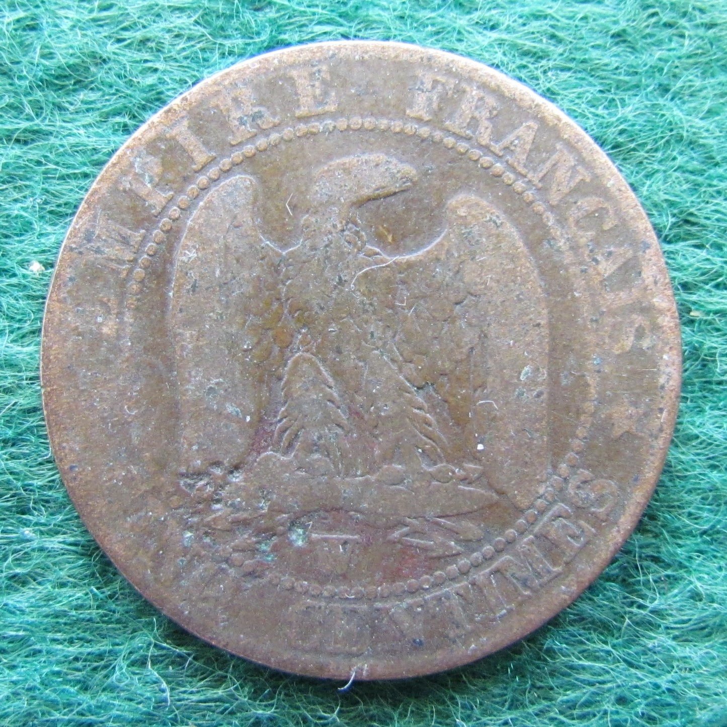 French 1855 W 5 Centimes Coin - Napoleon III