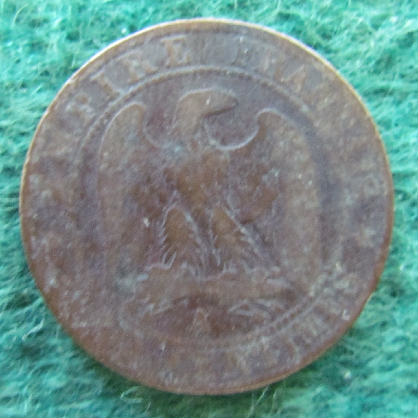 French 1857 A 5 Centimes Napoleon III Coin - Circulated