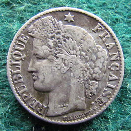 French 1882 A 50 Centimes Liberty Head Coin