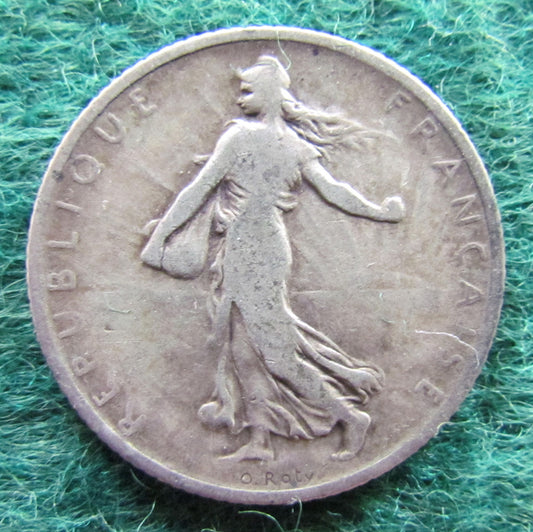 French 1904 1 Franc Coin - Circulated