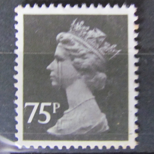 GB Great Britain England 1988 75p Queen Elizabeth Head Small Format Stamp Cancelled