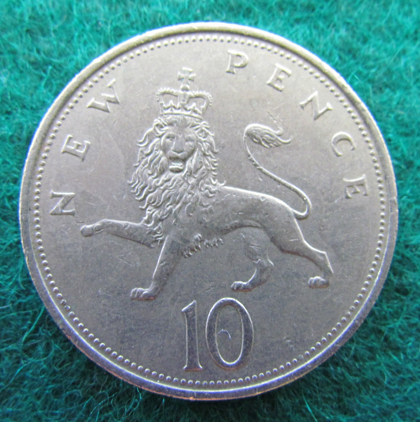 GB British UK English 1970 10 New Pence Queen Elizabeth II Coin