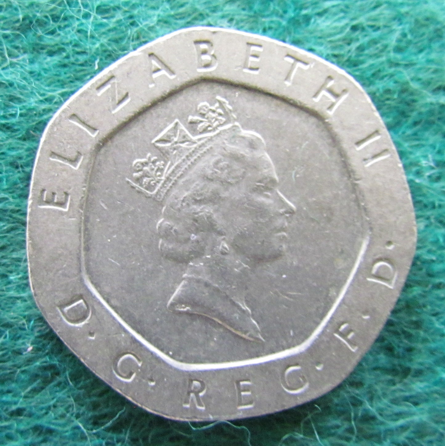 GB British UK English 1990 20 New Pence Queen Elizabeth II Coin