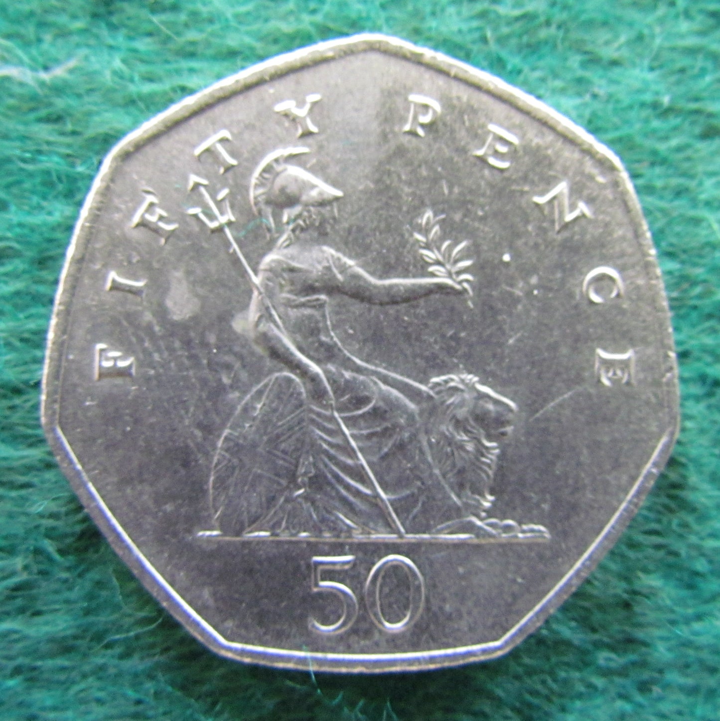 GB British UK English 1997 50 New Pence Queen Elizabeth II Coin - Circulated