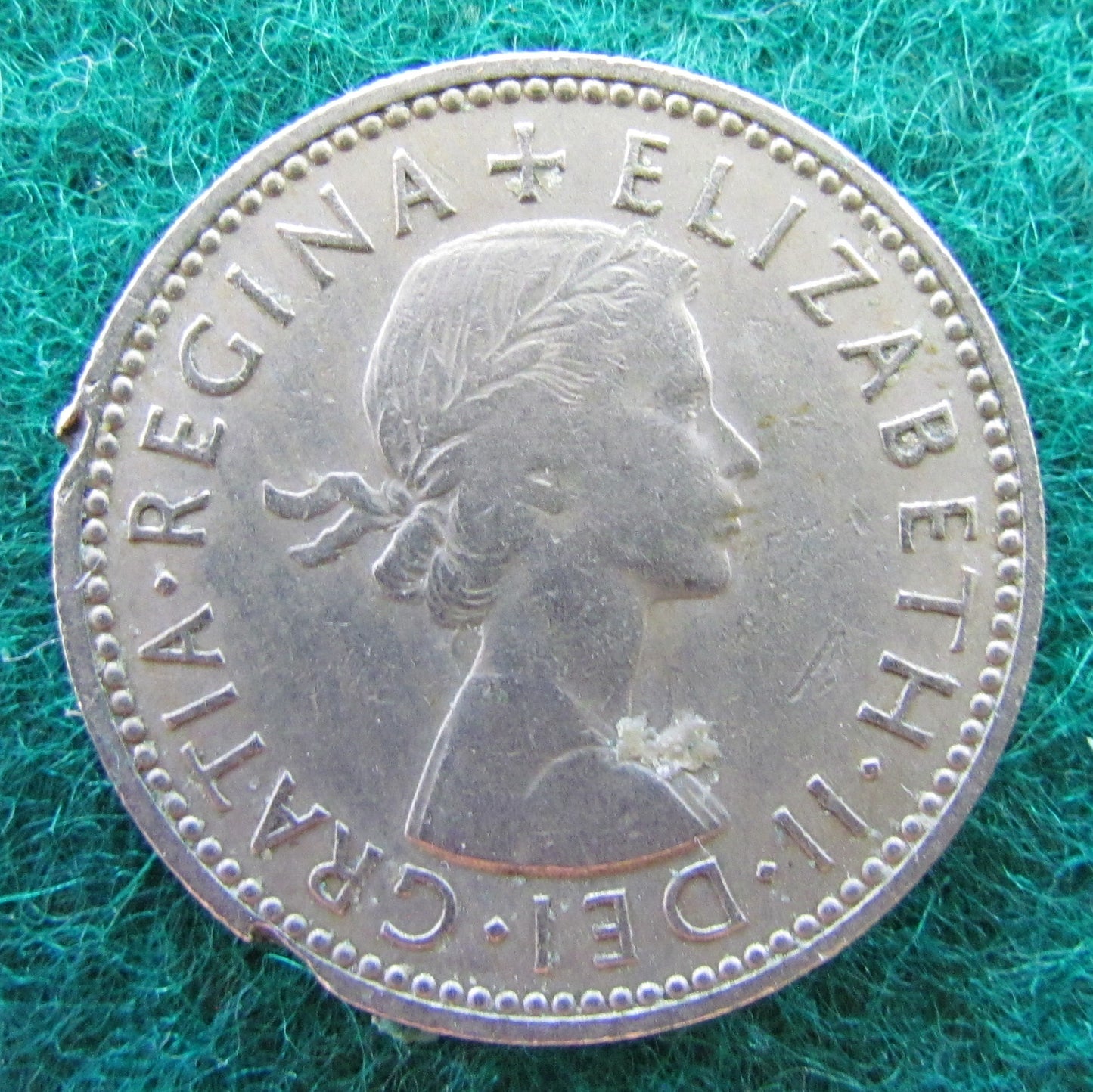 GB British UK English 1960 1 One Shilling Queen Elizabeth Coin