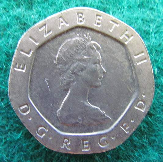 GB British UK English 1982 20 New Pence Queen Elizabeth II Coin