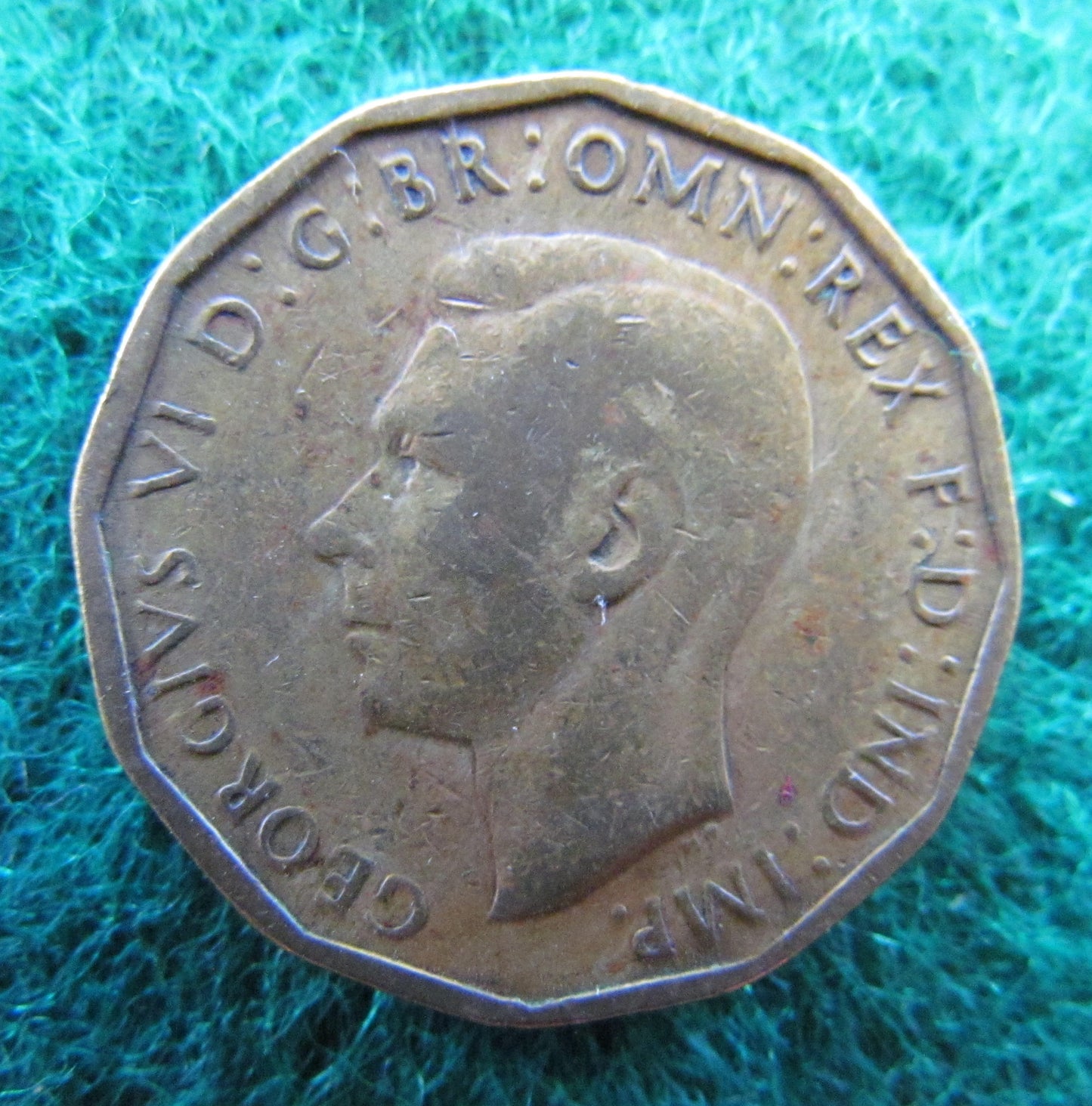 GB British UK English 1943 Threepence King George VI Coin