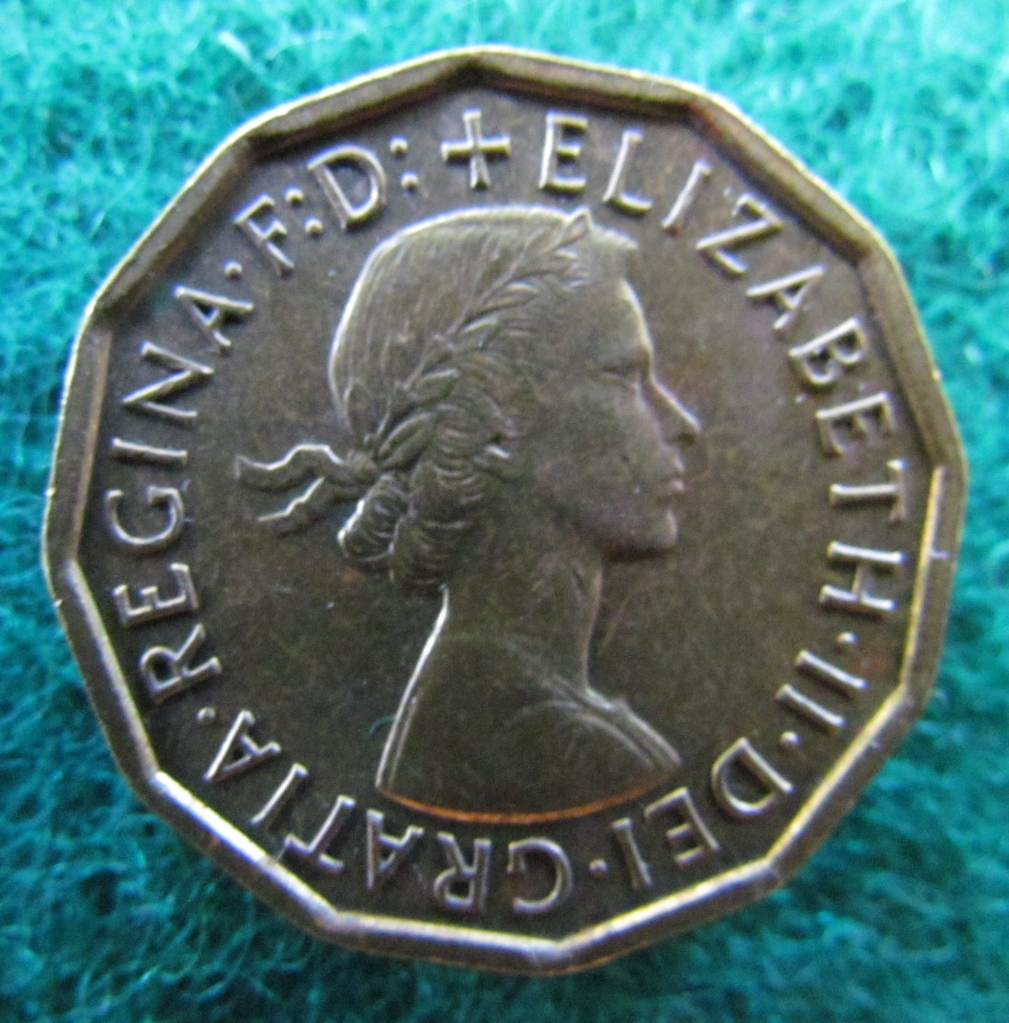 GB British UK English 1967 Threepence Queen Elizabeth II Coin