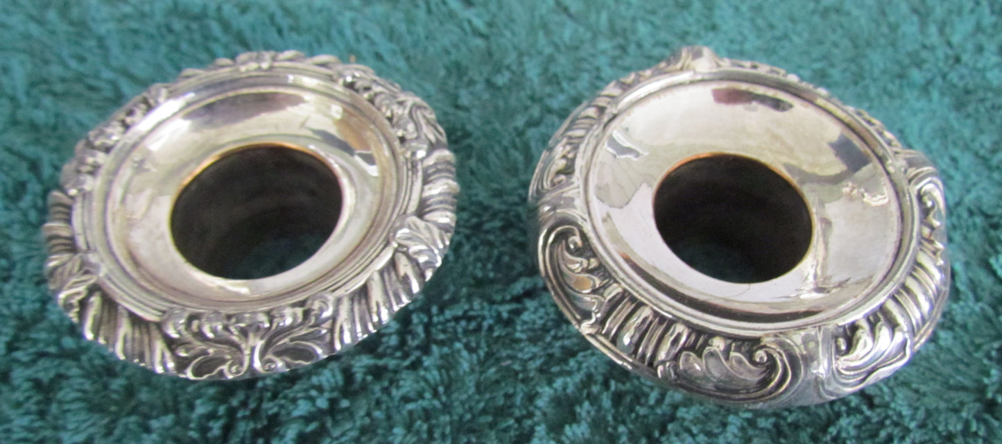 Georgian Sheffield Silver Plate Candlesticks x 2 c1830