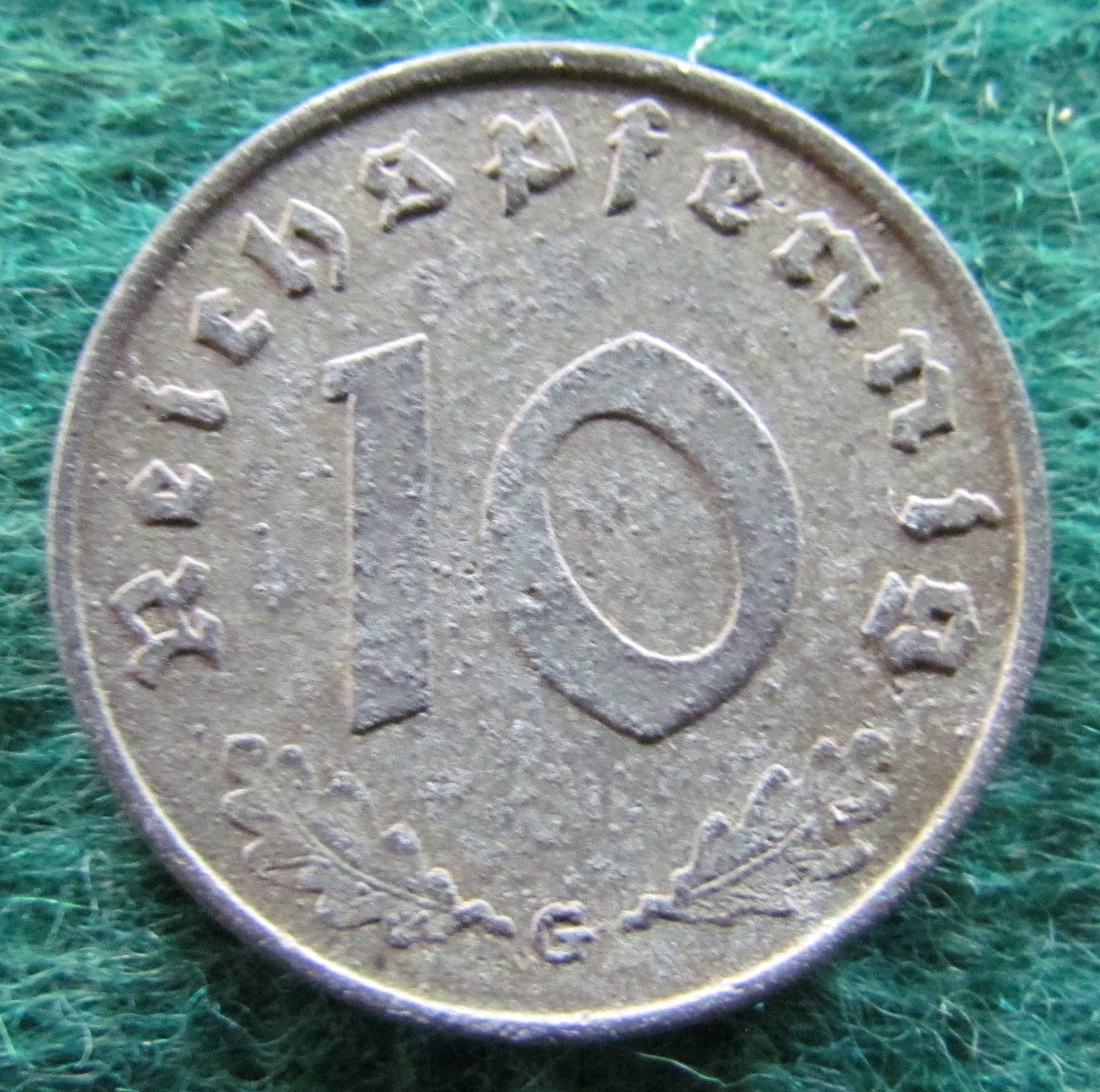 Germany 1941 G 10 Pfennig Coin - Circulated