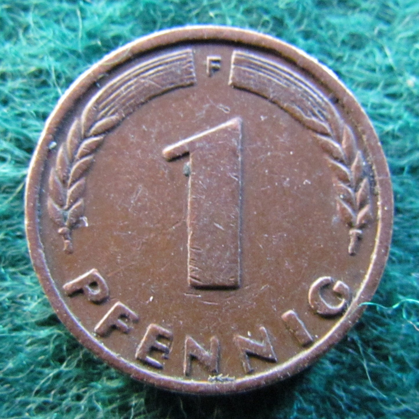 Germany 1950 F 1 Pfennig Coin - Circulated