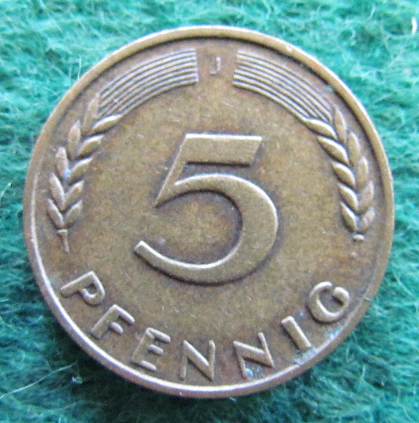 Germany 1950 J 5 Pfennig Coin - Circulated