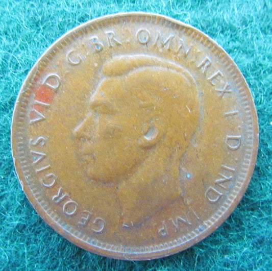 Australian 1945 1/2d Half Penny King George VI Coin