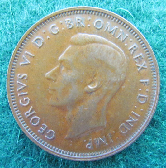 Australian 1946 Y. 1/2d Half Penny King George VI Coin