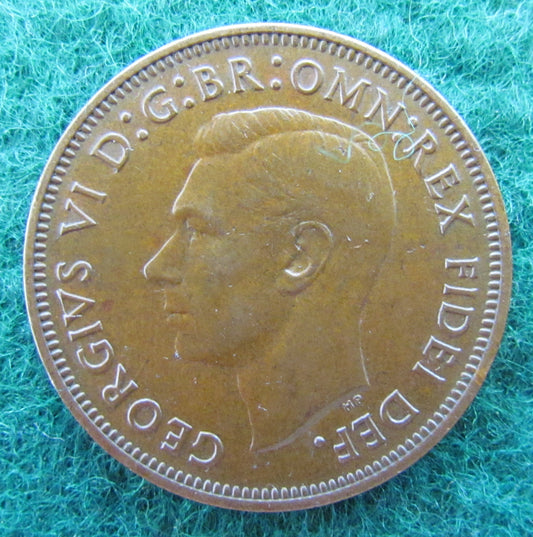 Australian 1951 PL 1/2d Half Penny King George VI Coin