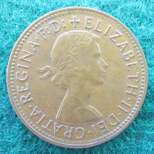 Australian 1960 Half Penny Queen Elizabeth II Coin
