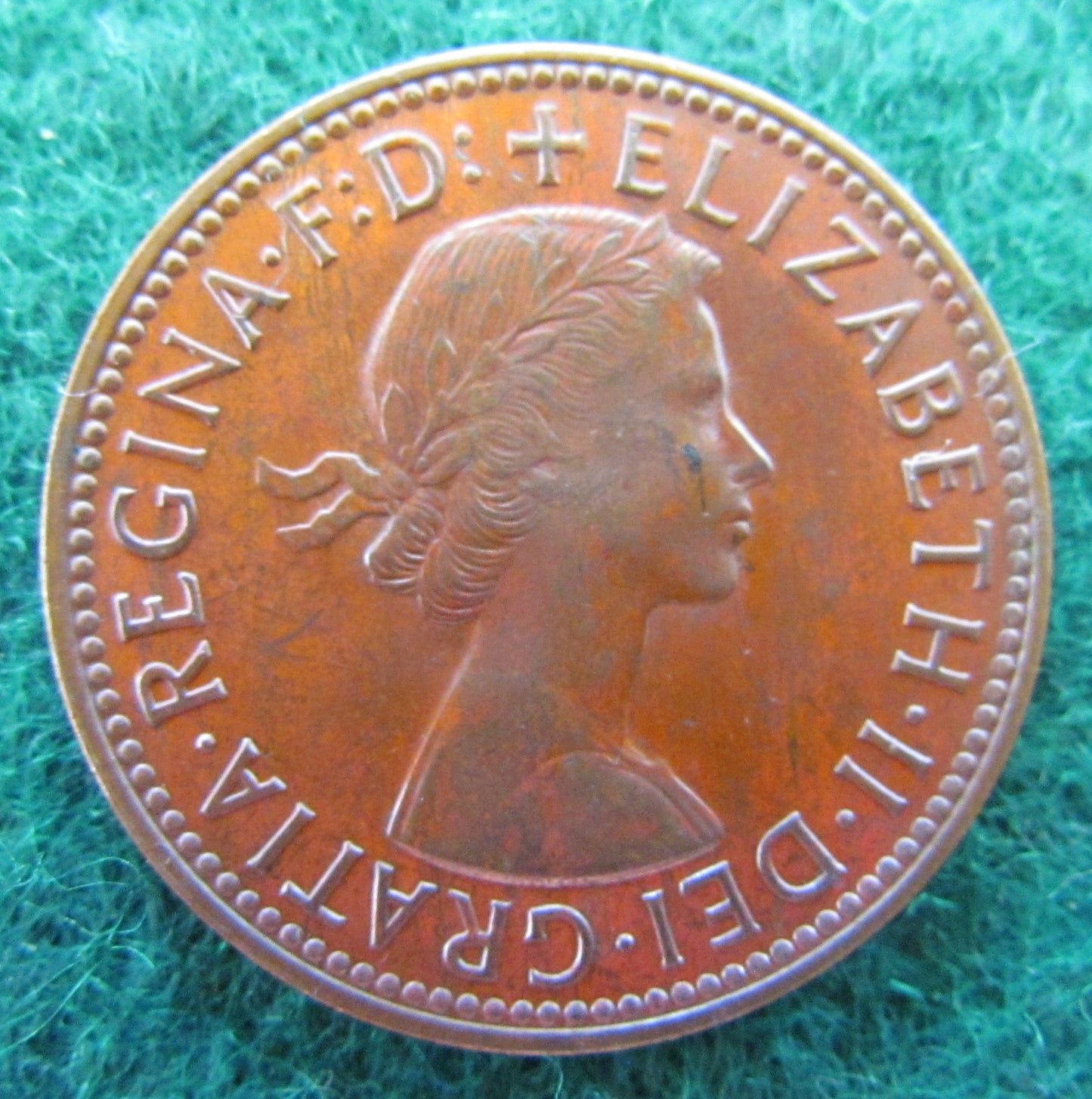 Australian 1964 Y. 1/2d Half Penny Queen Elizabeth II Coin